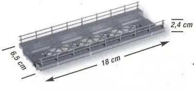 NOCH 21340 ponte ferroviario a sponde basse 1 binario da18 cm Promo Stagionale