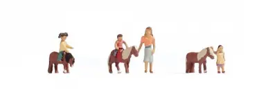 NOCH 15635 SET PERSONAGGI: bambini con pony - 1/87 A Buon Prezzo