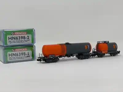 Arnold HN6398 set 2 carri merci cisterna SBB "UETIKON" - scala N Offerta Speciale