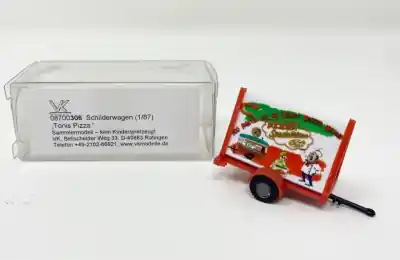 VK-modelle 306 rimorchio pubblicitario street food "Tonis Pizza" 1:87 Pagamento Sicuro