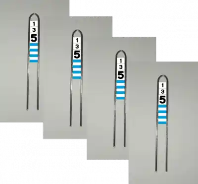 S003 set 4 cippi kilometrici ferroviari FS in scala 1:87 H0 Professionale