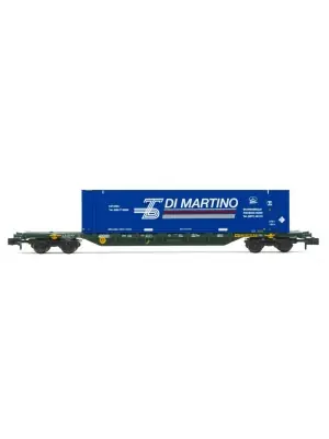 Direttamente Dal Produttore Arnold HN6585 carro merci Tipo Sgnss CEMAT con carico container "Di Martino" - scala N
