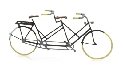 Più Venduto ARTITEC 387.270 bicicletta tandem di colore nero in scala 1:87 H0