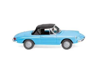 A Buon Prezzo WIKING 020604 automobile Alfa Romeo Spider 1966 colore blu chiaro capote chiusa - 1:87