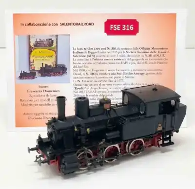 Promozione Locomotiva a vapore FSE 316 OMI Reggio Emilia in scala 1:87 H0