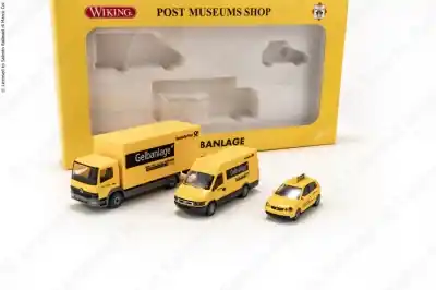 WIKING 1/87 H0 Set 3 Auto modelli poste tedesche con camion, furgone e auto in versione commemorativa Saldi