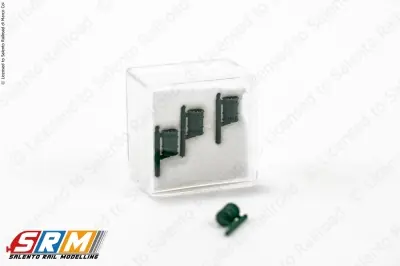 Sconto SRM 0005v H0 1:87 Set 3 cestini porta rifiuti per arredo urbano colore verde