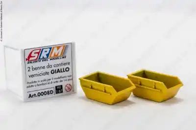Prezzo Di Fabbrica SRM 0008D H0 1:87 - Set 2 benne da cantiere verniciata in giallo