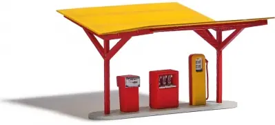 Busch 1917 stazione di rifornimento carburanti in scala 1:87 H0 Spedizione Espresso