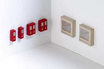 Busch 7780 set di 6 distributori vending machine di caramelle e tabacchi in scala 1:87 H0 Novità