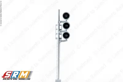 Ordina Subito SRM 806 - H0 1:87 - Semaforo a segnale tripla vela tonda a 3 colori Rosso Giallo Verde