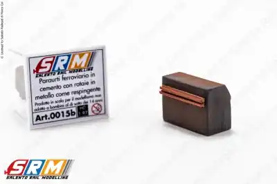 Compra Oggi Stesso SRM 0015B - H0 1:87 - Paraurti ferroviario in cemento armato con rotaie in metallo come respingente
