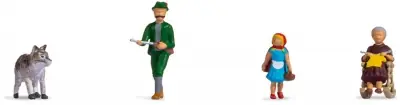Reso Gratuito Noch 15805 personaggi di fiaba: set favola di cappuccetto rosso in scala 1:87 H0