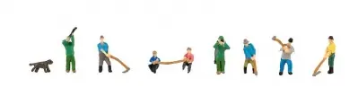 Affare Faller 155901 personaggi - set di boscaioli e cacciatori in scala N 1:160