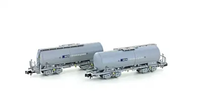 Hobbytrain 23489 - scala N 1:160 - set di 2 carri merci silos svizzeri BLS tipo Uacs Novità