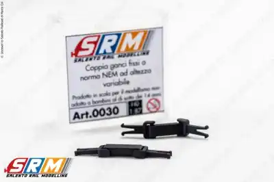 Occasione SRM-0030 - H0 1:87 - set 2 coppie ganci fissi a norma NEM ad altezza variabile