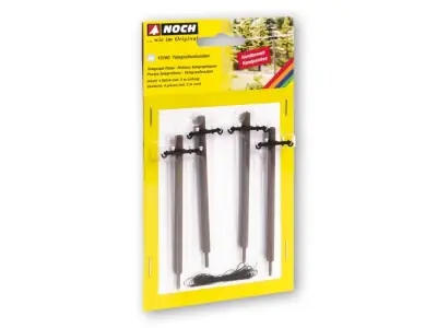 Pagamento Sicuro Noch 13160 - scala H0 1:87 - set di 4 pali del telegrafo con 2 metri di filo/corda inclusa