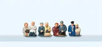 Preiser 10387 personaggi: set di 4 coppie di personaggi seduti senza gambe in scala 1:87 H0 Compra Oggi Stesso