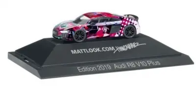 A Buon Prezzo Herpa 102148 - 1:87 H0 - automobile Audi R8 V10 "Mattlook" con teca espositiva