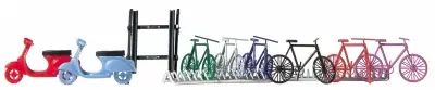 Economico Busch 6013 - 1:87 H0 - set di 2 vespe e 6 biciclette con cremagliere