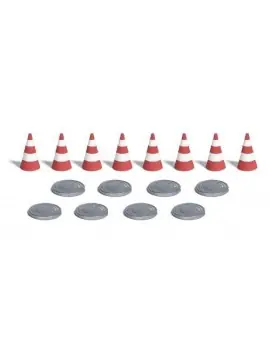 Compra Adesso Busch 7788 - 1:87 H0 - set di 8 coni stradali e 8 tombini stradali