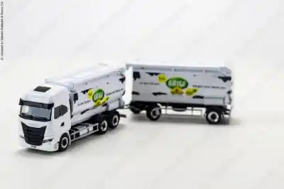 SRR-HER_GRIGI - 1:87 H0 - Camion Iveco "GRIGI" trasporto mangime con rimorchio Più Venduto