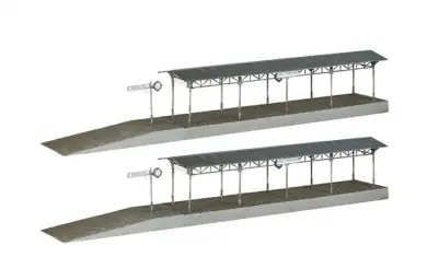 Novità Faller 120204 - scala H0 1:87 - set di due banchine per stazione ferroviaria in kit di montaggio