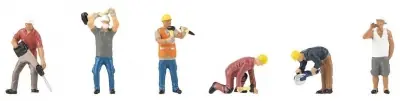 Offerta Faller 151694 personaggi: 6 operai edili a lavoro con attrezzi in scala 1:87 H0
