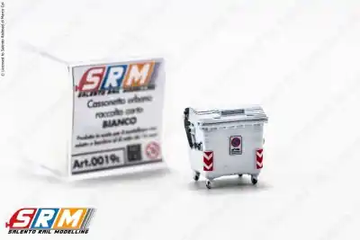 Super Prezzo SRM 0019c H0 1:87 Cassonetto urbano raccolta differenziata carta colore bianco