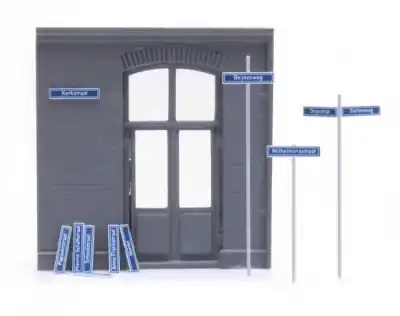 Professionale Artitec 10.349 - 1:87 H0 - set di segnali stradali Olandesi in kit