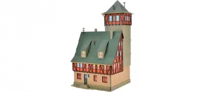 Vollmer 43752 - scala H0 1:87 - edificio cittadino con torre e tetto spiovente Prezzo Ridotto