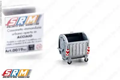 Offerta Limitata SRM 0019a3 H0 1:87 Cassonetto metallico urbano raccolta immondizia aperto
