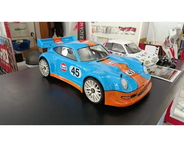 Nuova Collezione CARROZZERIA PORSCHE 911 1/8 RALLY-GAME SPESSORE 1,5 MM. CON ADESIVI E ALETTONE