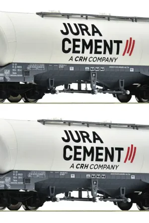 Popolare ROCO 6600191 - Set 2 Carri silo tipo Uacns "Jura Cement/Wascosa", WASCO, ep.VI