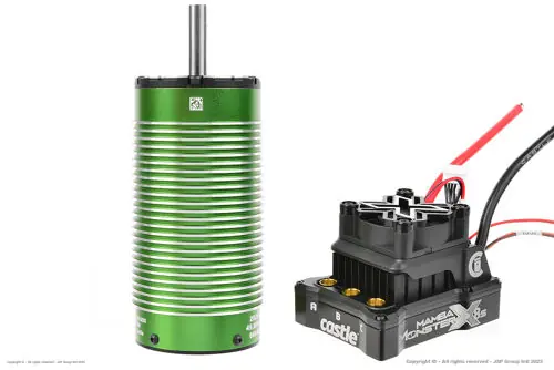 Vendita Finale Castle Creations – MAMBA MONSTER X8S – Sensored-Sensorless Car ESC Car ESC – 3-8S – w/ 2028-800KV Sensored Motor