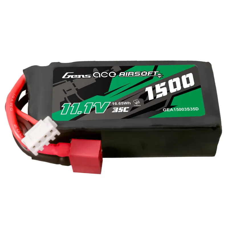 Ordina Subito Gens ace 35C 1500mAh 3S1P 11.1V Airsoft Gun Lipo Battery with T Plug – 3 Celle
