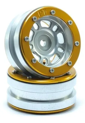 Consegna Rapida Beadlock Wheels PT-Distractor Silver/Gold 1.9 (2 pcs)