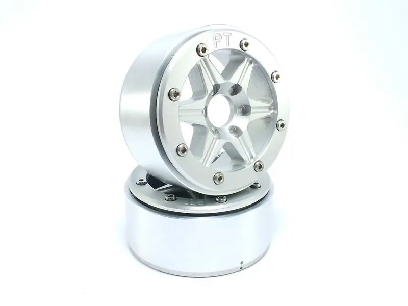 Must-Have Beadlock Wheels SIXSTAR Silver/Silver 1.9 (2) w/o Hub