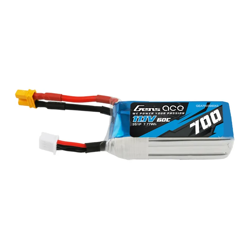 Di Tendenza Gens ace 700mAh 11.1V 60C 3S1P Lipo Battery Pack with XT30 for OMPHOBBY M2 &LOGO200 – 3 Celle