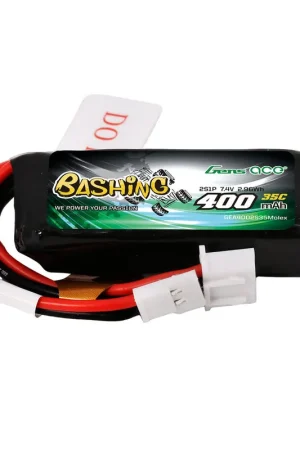 Gens ace 400mAh 7.4V 2S1P 35C Lipo Battery Pack with Molex Plug-Bashing Series – 2 Celle Soddisfatti O Rimborsati