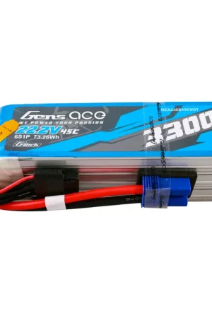 Gens ace G-Tech 3300mAh 22.2V 45C 6S1P Lipo Battery Pack with EC5 Plug – 6 Celle Ultimissimo Modello