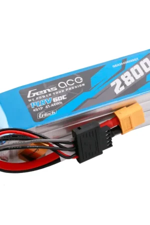Gens ace G-Tech 5100mAh 80C 22.2V 6S1P Lipo Battery Pack with EC5 plug – 6 Celle Spedito Oggi