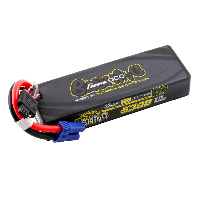 Consegna Rapida Gens ace G-Tech 5300mAh 7.4V 100C 2S Lipo Battery Pack with EC5-Bashing Series – 2 Celle