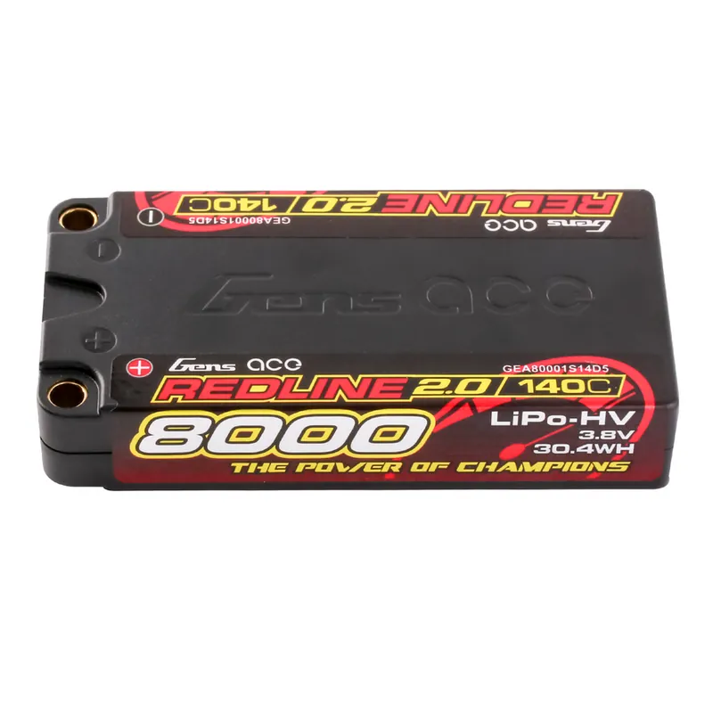 A Buon Prezzo Gens ace Redline 2.0 Series 8000mAh 1S2P 3.8V 140C HardCase HV Lipo Battery Pack with Hardcase 65 – 1 Celle