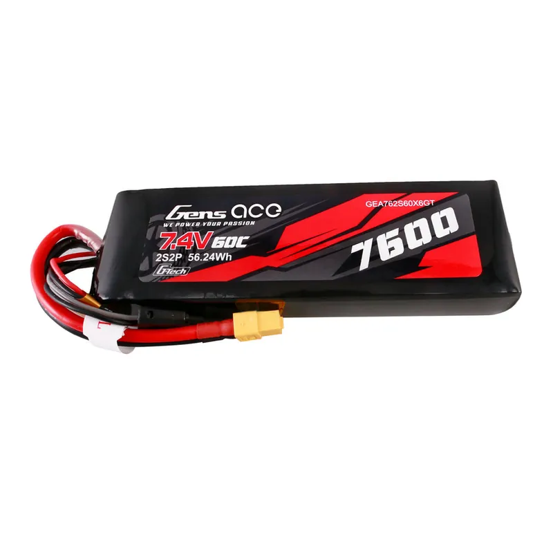 Prezzo Basso Gens ace G-Tech 7600mAh 7.4V 60C 2S2P Lipo Battery PC material case with XT60 Plug – 2 Celle