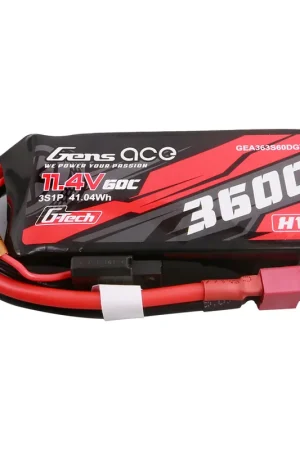 Consegna Rapida Gens ace G-Tech 3600mAh 11.4V 3S1P 60C High Voltage Lipo Battery Pack with T-plug – 3 Celle