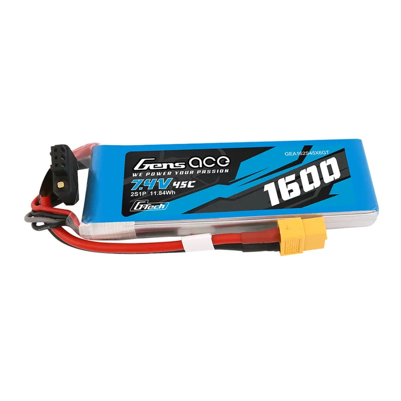 Affare Gens ace G-Tech 1600mAh 7.4V 45C 2S1P Lipo Battery Pack with XT60 Plug – 2 Celle