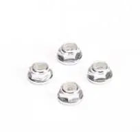 200409 / PN Racing Alm. 2mm Flanged Wheel Lock Nut – silver Reso Gratuito