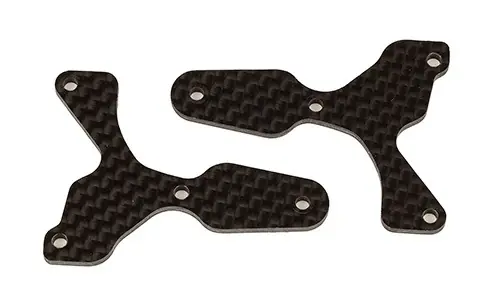 Ultimissimo Modello Team Associated RC8B4 FT front lower suspension arm inserts, carbon fiber, 2.0 mm