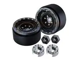Offerta Limitata Cerchi Beadlock 1.33 4 fori alluminio nero 37x20mm (2) GPM TRX-4M, SCX24